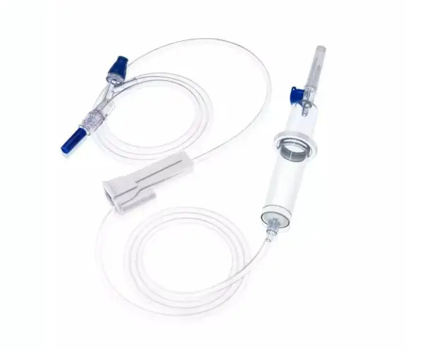 Medical disposable Sterile infusion set drip chamber dropper for IV SET iv infusion set with regulator