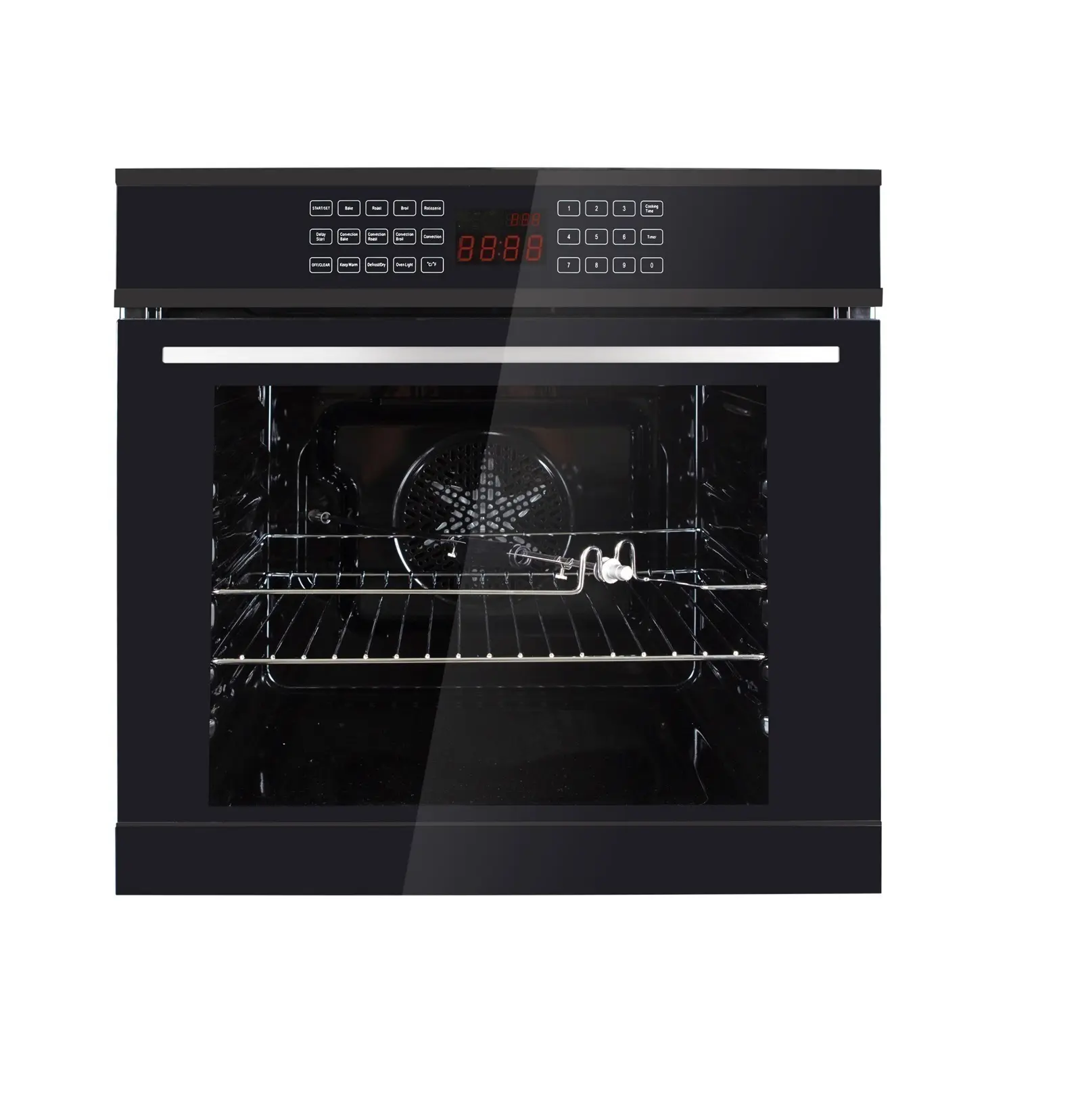 CE approval 60CM Black Glass Power Timer Color Pizza Toaster Oven Making Pizza Electric oven Multifunctional oven