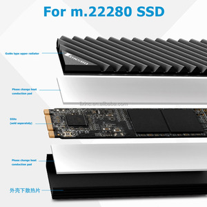 M2-3 SSD NVMe isı emici soğutucu M2 2280 SSD sabit Disk SSD M.2 masaüstü bilgisayar termal ped ile alüminyum ısı emici - Product Image 3