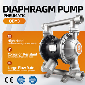 Bomba Neumática de Diafragma de Acero Inoxidable 304 ATEX GODO QBY3-32P 1-1/4'' para Residuos Alimenticios, Cerveza y Aire - Product Image 4