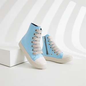 Zapatillas deportivas de lujo con cordones para mujer, calzado deportivo de estilo Hip Hop, con cordones anchos, botines, color negro, PT4406 - Product Image 3