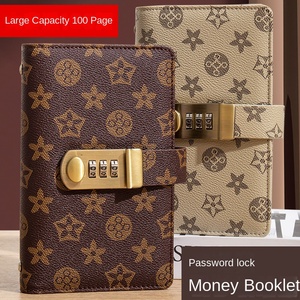 Büyük kapasiteli A3 aile finans kitap ile 100 yaprak kod kilidi nakit mevduat kitap çocuk hatıra banknot depolama kitap - Product Image 5