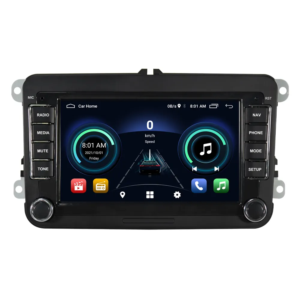 7 Inch Auto Video Android 12 Voor Vw Golf Polo Kever Amarok Touran Polo Passat Auto Multimedia Speler Met Draadloze Carplay