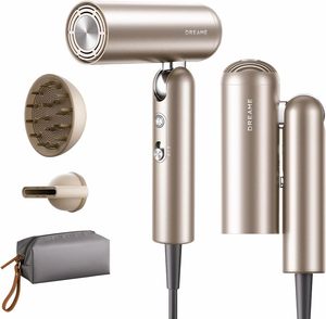 Sèche-<span class=keywords><strong>cheveux</strong></span> de voyage Dreame Pocket Pro avec <span class=keywords><strong>diffuseur</strong></span>, accessoires de qualité professionnelle, chaleur sécurisée, buses magnétiques, <span class=keywords><strong>boucles</strong></span> et lissage de qualité salon - Product Image 1
