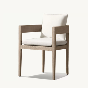 नए अद्वितीय डिजाइन पैटियो गार्डन पार्क गोल टेक लकड़ी के आउटडोर डाइनिंग टेबल और कुर्सी - Product Image 2