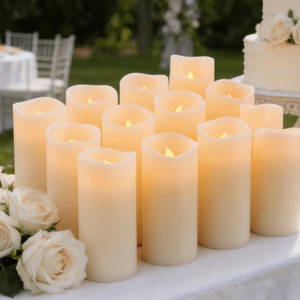 Bougies LED Zijin de qualité commerciale, blanc chaud, lot de 12, 22x150mm, piles 2AA, 100 heures <span class=keywords><strong>d</strong></span>'éclairage <span class=keywords><strong>d</strong></span>'<span class=keywords><strong>urgence</strong></span>, <span class=keywords><strong>d</strong></span>écoration personnalisée pour la maison - Product Image 1