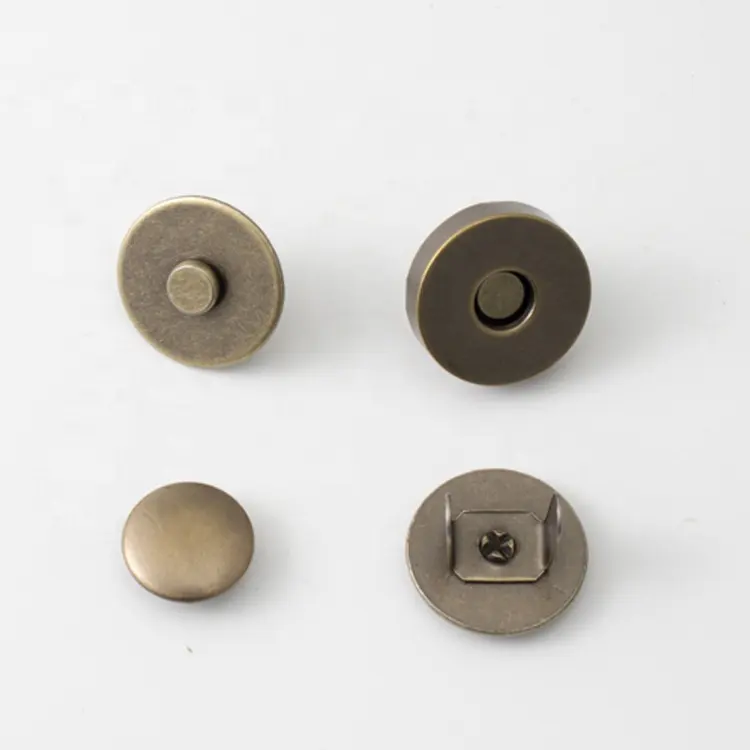 Boutons magnétiques cachés pour vêtements, en laiton Antique, boutons magnétiques, 18mm pour sac à main, bon marché