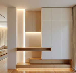 Ensemble de meubles de salon contemporains Zensinc, design personnalisé en panneaux de bois, haute qualité, tailles et couleurs personnalisables, villa - Product Image 1