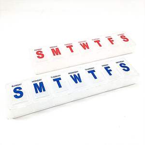 Neuer Bestseller Individuelles Logo Lebensmittelechter PP Kindersicherer Pillenorganizer mit Mehrfarbigen Optionen Tragbare 7-Tage-Pillendose - Product Image 5