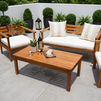 THINH PHU OLIVER Funktionales Akazienholz-Sofa-Set - Zeitgenössische Outdoor-Möbel für Garten & Wohnzimmer - Maßgeschneiderte Verpackung