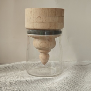<span class=keywords><strong>Estufa</strong></span> de aromaterapia de vidrio hecha <span class=keywords><strong>a</strong></span> mano al por mayor de fábrica con combinación de madera, ideal para artículos religiosos del hogar en el Medio Oriente - Product Image 2