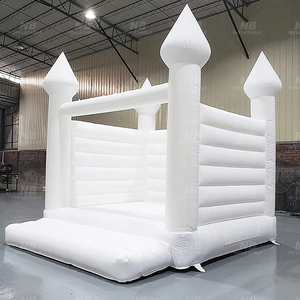 Castillo Inflable Blanco con Tobogán y Soplador de Aire para Niños, Bodas, Fiestas de Cumpleaños, Bodas Blancas - Product Image 4