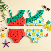 Maillot de bain pour bébé Famicheer OEM à volants, maillot de bain d'été pour fillettes, maillot de bain pour tout-petits, vêtements de plage à séchage rapide, maillot de bain pour nourrissons