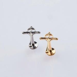 <span class=keywords><strong>Piercing</strong></span> Labret de Titanio G23 con Cruz Ankh, 16G, Roscado Internamente, para Labio, Llave de la Vida Celta, Parte Trasera Plana, para Oreja, Tragus, Cartílago, Joy - Product Image 2