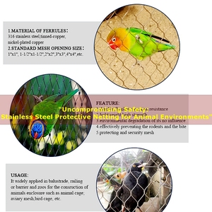 Matériel tissé durable de filet d'oiseau pour le prix usine de jardin <span class=keywords><strong>zoologique</strong></span> pour clôturer le treillis et les portes - Product Image 2