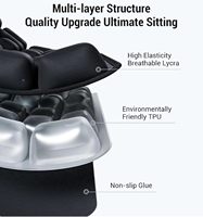 Coussin de siège gonflable 3D ergonomique avec pompe intégrée antidérapant pour le bureau, la voiture, soulagement de la pression