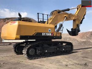 Factory Price 4.6cbm Large <b>Excavator</b> SY750H 76ton <b>Excavator</b> <b>Machine</b> with Spare Parts - Product Image 2