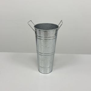 <span class=keywords><strong>Vaso</strong></span> per Fiori in Metallo Zincato con Manici |   Portafiori Rustico in Stile Fattoria in Zinco nei Colori Argento / <span class=keywords><strong>Bianco</strong></span> / Rame - Product Image 6