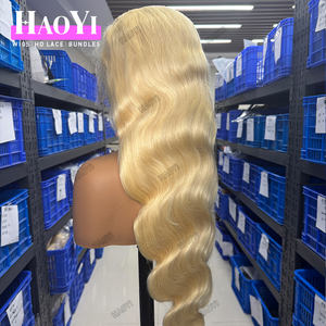 180% Dichte Raw Virgin brasilia nisches peruanisches Haar 13 X6 613 Blonde Body Wave HD Transparente Spitze Frontal Echthaar Perücken zu verkaufen - Product Image 3