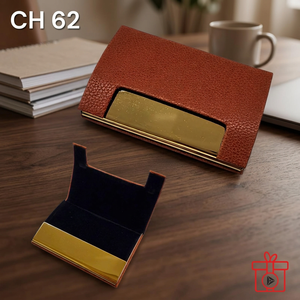 Luxury <b>Brown</b> Business <b>Card</b> Holder Multi-<b>Card</b> Case Made of PU Leather & Stainless Steel for Executives - Product Image 5