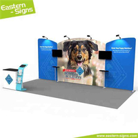 Stand d'exposition portable en aluminium et tissu 3x6 pour salon professionnel intérieur, démontable et facile à transporter