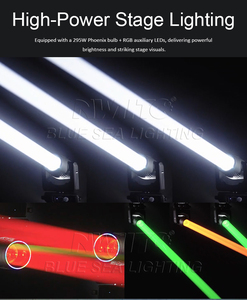 Mini Super Beam 295 lumière principale mobile avec anneau Led trois prisme pour DJ, Disco, Concert, Live Show, mariage - Product Image 5