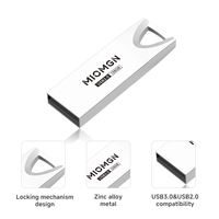 Flash Drive Metal USB 3.0/2.0 Kecepatan Tinggi 128 MB Tahan Air Promosi Baru Garansi 3 Tahun Kompatibel PC Kantong PP