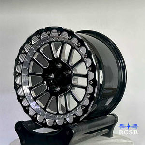 RCSR Rin Beadlock Forjado Dorado de 15 16 <span class=keywords><strong>18</strong></span> 20 22 24 Pulgadas para Todoterreno 5x114.3 5x130 6x139.7 5x120 para <span class=keywords><strong>Ford</strong></span> <span class=keywords><strong>Mustang</strong></span> <span class=keywords><strong>GT</strong></span> BMW - Product Image 2