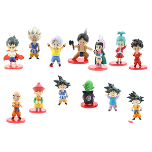 Expédition négociable 13 pièces/ensemble <span class=keywords><strong>Figurines</strong></span> miniatures en PVC Super Saiyan Goku Personnages de dessins animés Modèle de jouet - Product Image 1