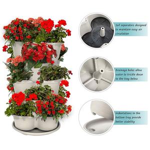 Jardinière suspendue à 5 niveaux pour fraises et herbes, en plastique, décoration extérieure pour la maison, fournitures <span class=keywords><strong>de</strong></span> jardinage, pots et jardinières pour fleurs - Product Image 3