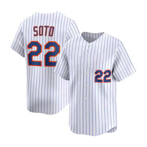 New York 12 Francisco Lindor 22 Juan Soto 20 Alonso İşlemeli Beyzbol Forması Sınırlı Sayıda Oyuncu Forması Plus - Product Image 2