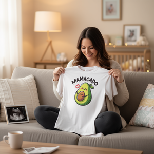 Camiseta Mamacado Avocado Mom para anuncio de embarazo, regalo divertido para mujer - Product Image 3