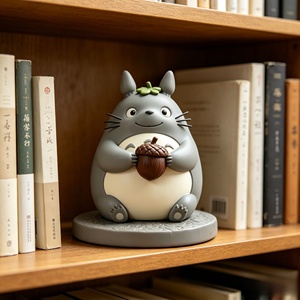 Cadeau de la Forêt : <span class=keywords><strong>Totoro</strong></span> Tenant un Acorn. Cette sculpture est sculptée et moulée par Bozhiyi. - Product Image 6