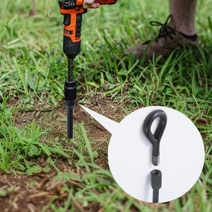 แท่งเหล็กยึดแบบเกลียวแบบพกพาพร้อมอะแดปเตอร์สำหรับฝัง<span class=keywords><strong>ดิน</strong></span>อย่างรวดเร็วสำหรับสวนหรือกิจกรรมตั้งแคมป์กลางแจ้ง - Product Image 4