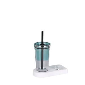 Wholesale 16oz Plastic Cup with Straw PS Material Ins Hot Selling Coffee Cup Portable Drinking Cup Custom Logo - Product Image 5
