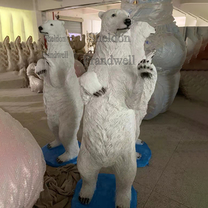 Scultura di orso polare bianco in resina/set di statue di famiglia di <span class=keywords><strong>orsi</strong></span> <span class=keywords><strong>polari</strong></span> luminosi in fibra di vetro realistici fatti a mano a grandezza naturale - Product Image 5