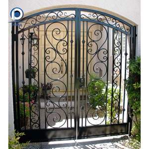 <span class=keywords><strong>Puertas</strong></span> de Acero Resistentes y Populares, Puerta de Entrada Motorizada de Hierro Forjado para Viviendas Residenciales - Product Image 3