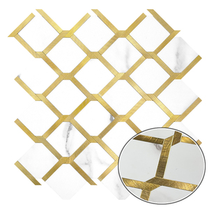 Phong cách châu âu dễ dàng cài đặt backsplash PVC Gạch Mosaic antifouling đặc biệt hình lục giác Peel và Stick Mosaic - Product Image 2