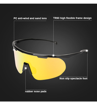 Lunettes de soleil de sport pour hommes et femmes, 100% protection UV, anti-poussière, coupe-vent, pour la course à pied et le cyclisme, lunettes pour les sports de plein air