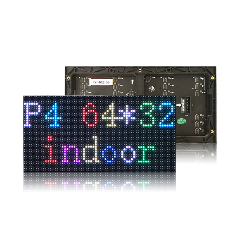 Panneau d'écran led polychrome smd2121 mur vidéo rvb affichage led P4 modules d'intérieur