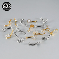 Gaby Popular Piercing de nombril en titane calibre 14, bijoux en gros pour enfants et mariages