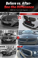 Grille de pare-chocs avant en fibre de carbone sèche Perfiply pour BMW Série 2 G42 M235i M240i Kit Carrosserie