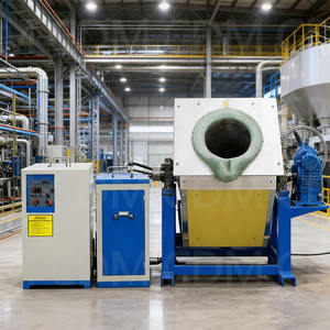 فرن صهر كهربائي بالحث ذو تردد متوسط بقوة 50 كيلو واط لصهر الذهب والحديد والفولاذ والنحاس والألومنيوم والنحاس الأصفر - Product Image 2