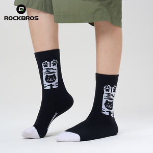 Chaussettes de cyclisme ROCKBROS pour jeunes, respirantes, antibactériennes, à séchage rapide, à compression, pour le cyclisme sur route, la course à pied, chaussettes mi-mollet - Product Image 6
