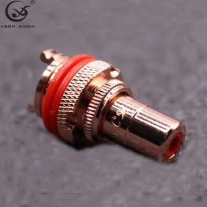 อะแดปเตอร์ RCA แบบ Binding Post ยี่ห้อ <span class=keywords><strong>YIYO</strong></span> XSSH HIFI สำหรับเสียงและวิดีโอ ชุบทองเหลืองสีแดง ทองแดงสีแดง ขนาด 8 มม. ขั้วต่อแบบตัวเมียสำหรับติดตั้งบนตัวเครื่อง - Product Image 4