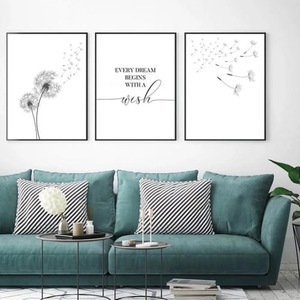 Quadro su Tela Minimalista Nordico con Disegno a Linee <span class=keywords><strong>di</strong></span> Dente <span class=keywords><strong>di</strong></span> Leone, Poster con Citazione Ispirazionale, Decorazione Murale Moderna per la Casa - Product Image 2