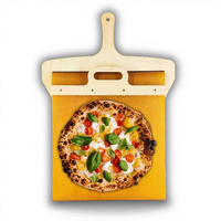 Pelle à pizza en bois d'acacia de qualité supérieure pour servir des apéritifs et cuire des pizzas de qualité professionnelle dans des fours à briques traditionnels