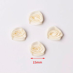15*15mm iç çamaşırı Mini saten kurdele yay el yapımı kurdele gül - Product Image 4