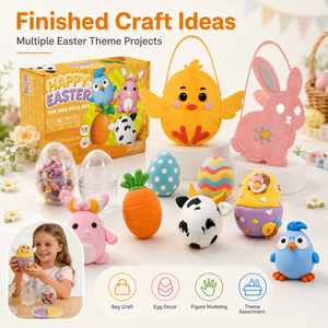 Kit de Arcilla Superligera <span class=keywords><strong>para</strong></span> Pascua - No Tóxica, No Pegajosa, Sin Decoloración, Juego Completo <span class=keywords><strong>para</strong></span> Hacer Huevos de Pascua/Cestas, Secado al Aire, Fácil de Moldear <span class=keywords><strong>para</strong></span> Niños - Product Image 5