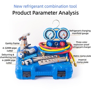 Herramienta de Abocardado Universal para Aire Acondicionado Powerlift TS043, Juego de Manómetros para Bomba de Vacío, Estuche Rígido de Aleación de Aluminio, OEM, para Uso Doméstico - Product Image 2